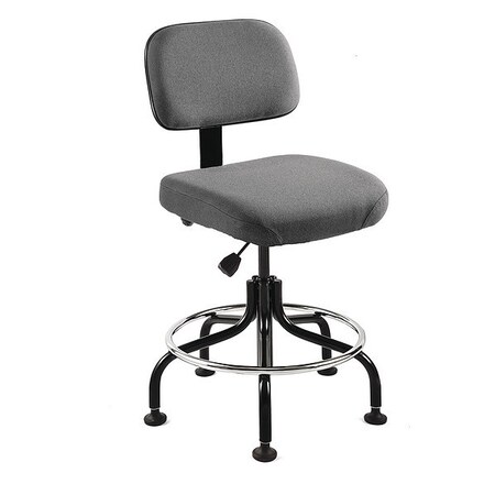 Bevco Fabric Task Chair, 25" to 30", No Arms, Gray 5600-F-GY