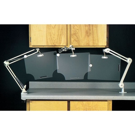 Zoro Select Protection Shield, Clamp, 33 In. Reach REB-1001C-SP-P