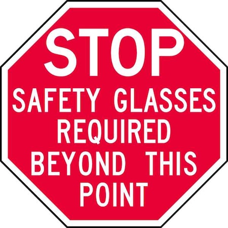 Lyle Reflective  Eye  Stop Sign, 12 in W, 12 in H, Aluminum, Red ST-029-12HA