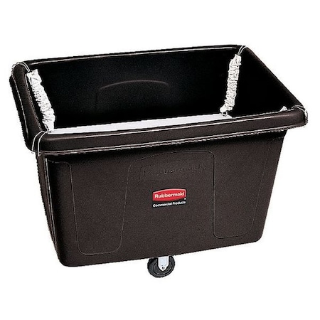Rubbermaid Commercial Cube Truck, 1 cu. yd., 500 lb. Cap, Black FG461100BLA