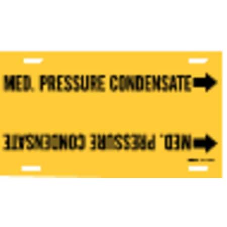 Brady Pipe Marker, Med. Pressure Condensate, Yel, 4094-F 4094-F