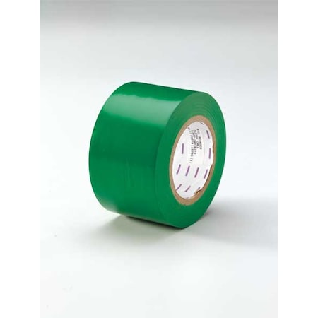 Zoro Select Safety Warning Tape Vinyl Green, 3" W x 180 ft. L, 5 mil Thick 9NM11