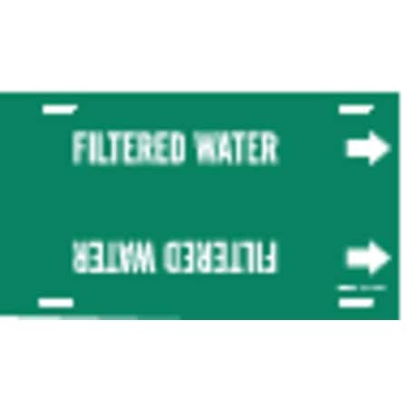 Brady Pipe Marker, FilteR Water, Gn, 6 to7-7/8 In 4058-F