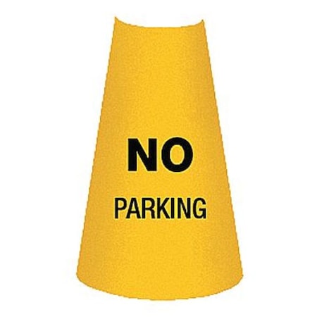 Rockford Silk Screen Process Traffic Cone Collar, Waterproof Cloth Vinyl, 10 1/2 in Height, 0.5 lb, Yellow 6 PK CS-18