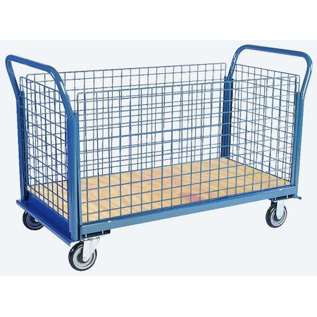 Jamco Wire-Side Pltfrm Truck, 1400lb, Wood/Steel EM360P500GP