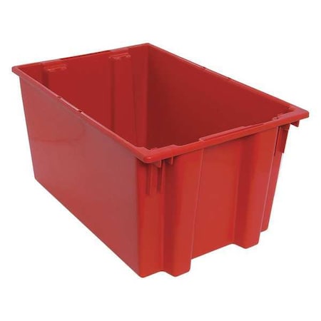 Quantum Storage Systems Stack & Nest Storage Container, 27.7 gal, 29-1/2 in L x 19-1/2 in W x 15 in H, Red, Polyethylene SNT300RD