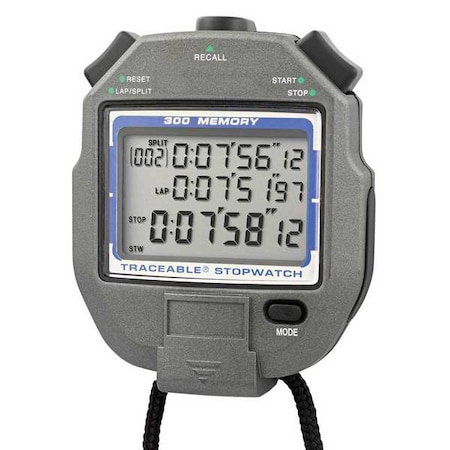 Traceable Memory Stopwatch, LCD 1052
