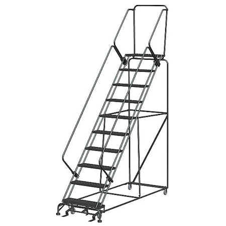 Ballymore 133 in H Steel Rolling Ladder, 10 Steps, 450 lb Load Capacity SW1032P
