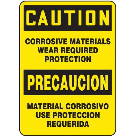 Accuform Spanish-BilinguAl Caution Sign, 14"X10", SBMCHL610VS SBMCHL610VS