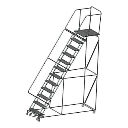 Ballymore 153 in H Steel Rolling Ladder, 12 Steps, 450 lb Load Capacity WA123228X