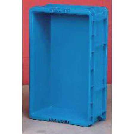 Orbis Straight Wall Container, Blue, Plastic, 24 in L, 15 in W, 5 in H, 0.72 cu ft Volume Capacity NSO2415-5 BLUE