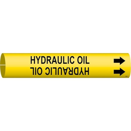 Brady Pipe Markr, Hydraulic Oil, Y, 3/4to1-3/8 In 4199-A