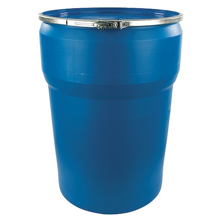 Zoro Select Open Head Transport Drum, Polyethylene, 47 gal, Unlined, Blue O-47MB