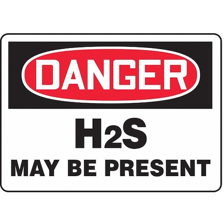 Accuform Danger Sign, 10 in H, 14 in W, Rectangle, English, MCHL038VA MCHL038VA