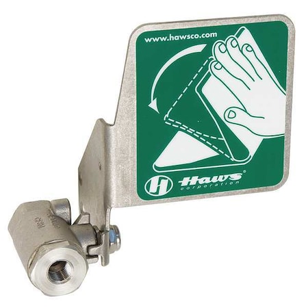 Haws Ball Valve, Stainless Steel, Silver, For Use With, Eyewash SP228