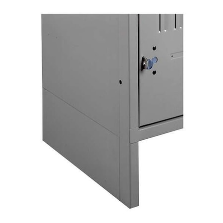 Tennsco End Locker Base, 12 In, Gray EB-12  MED GRAY