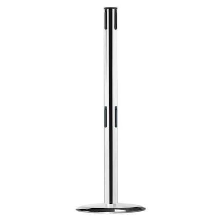 Tensabarrier Receiver Post, 38 In H, Polished Chrome 889T2U-1P-1P-RCV