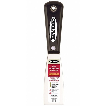 Hyde Putty Knife, Flexible, 1-1/2", SS 01040