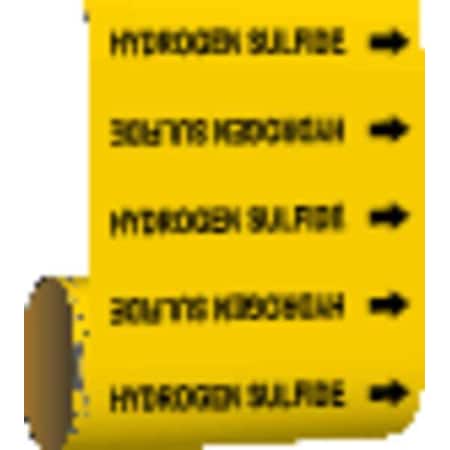 Brady Pipe Marker, Hydrogen Sulfide, Yel, 15548 15548