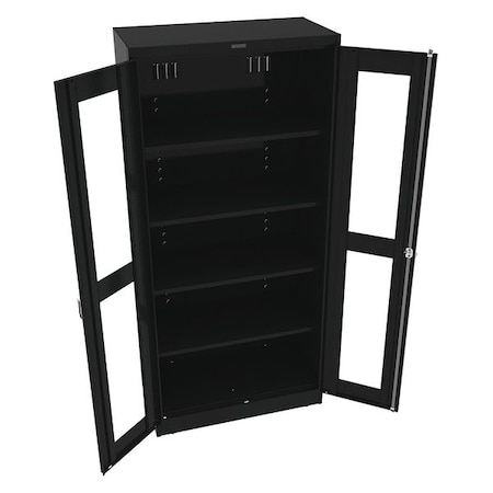 Tennsco Shelving Storage Cabinet, 78 in H, 36 in W, Black, 5 Shelves, 0 Drawers CVD7818 BLACK