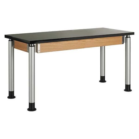 Diversified Spaces Science Lab Table, Wood, Wood Frame, Wood Surface, 54" W, Oak P8204K