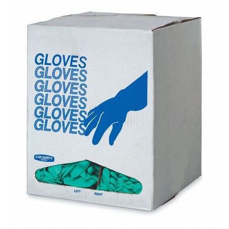 Lab Safety Supply Disposable Gloves, 11.00 mil Palm, Powder-Free, XL, 100 PK, Green 9CEX3
