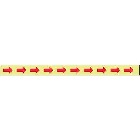 Zoro Select Floor Marking Tape, vinyl, No Legend, Red, Yellow, 3 in W., 10 mil Thickness 9RX03
