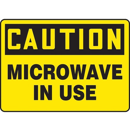 Accuform Caution Sign, 10 in H, 14 in W, Vinyl, Rectangle, MRAD602VS MRAD602VS