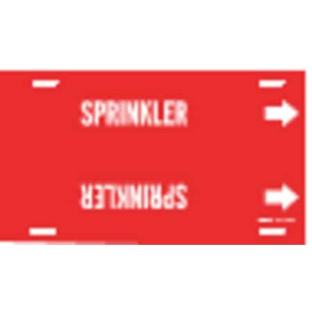 Brady Pipe Marker, Sprinkler, Red, 10 to 15 In 4277-H