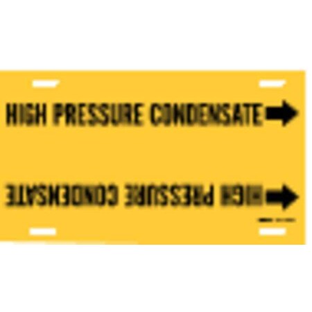Brady Pipe Marker, High Pressure Condensate, Yel, 4076-F 4076-F