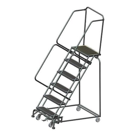 Ballymore 93 in H Steel Rolling Ladder, 6 Steps, 450 lb Load Capacity WA063214R