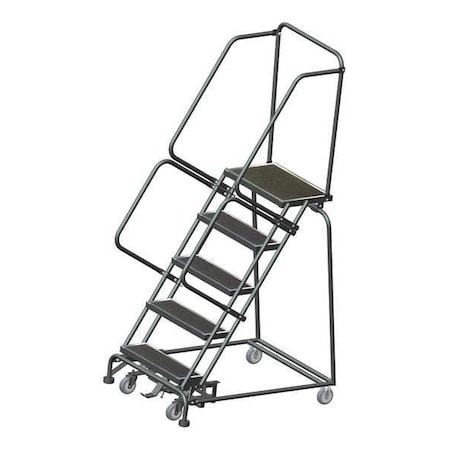 Ballymore 83 in H Steel Rolling Ladder, 5 Steps, 450 lb Load Capacity WA053214R