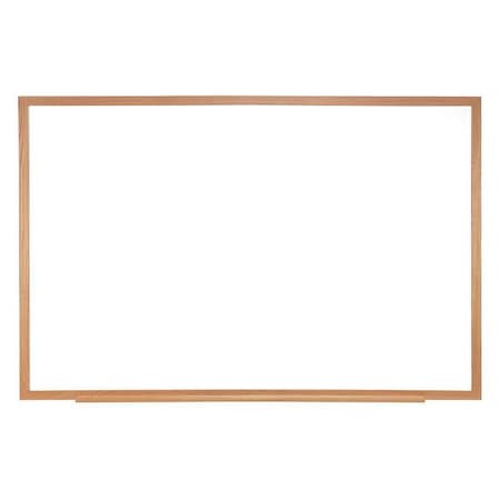 Ghent Dry Erase Board, Plastic, 48 5/8 in, 72 5/8 in, Wood Frame, White, Gloss M2W-46-4