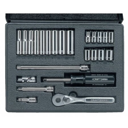 Craftsman 3/8" Drive Socket Set, 28 pcs 9-1586