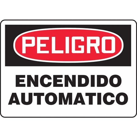 Accuform Spanish Danger Sign, 7" x 10", Vinyl, 7" Height, 10" Width, Vinyl, Rectangle, Spanish SHMEQM004VS