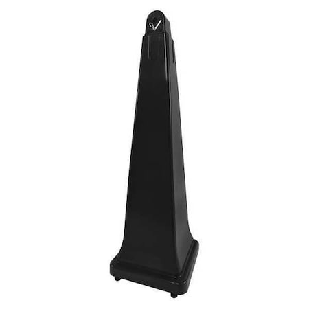 Rubbermaid Commercial Cigarette Receptacle, Black, 1 gal FG257088BLA