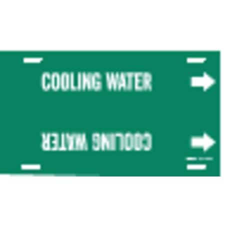 Brady Pipe Marker, Cooling Water, Gn, 8to9-7/8 In 4042-G