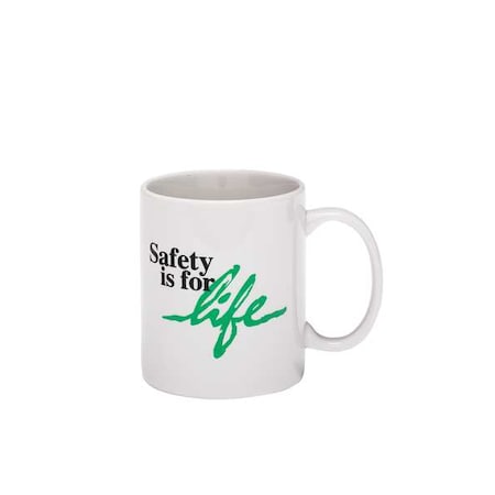 Quality Resource Group Coffee Mug, Safety For Life, White, 11oz 130-01/L