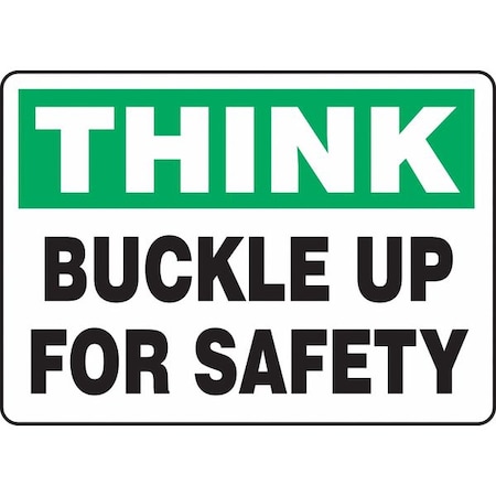 Accuform Motivational Safety Sign, 7 in Height, 10" Width, Vinyl, Rectangle, English MVHR904VS