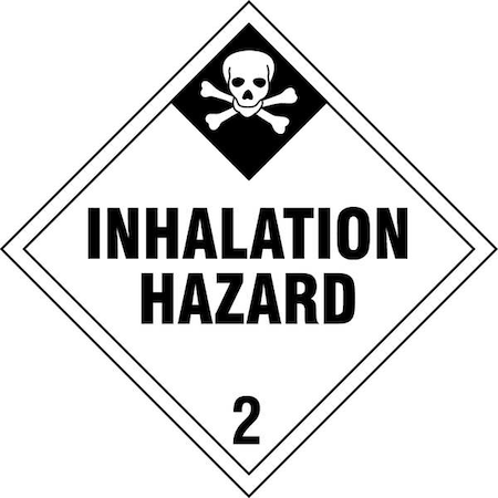Stranco DOT Container Placard, Inhalation Hazard, Self-Adhesive Vinyl, 10-4/5" W x 10-4/5" H, 10 PK DOTP-0104-V10