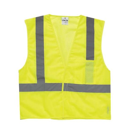 KISHIGO 2XL Class 2 High Visibility Vest, Lime 1083-2X