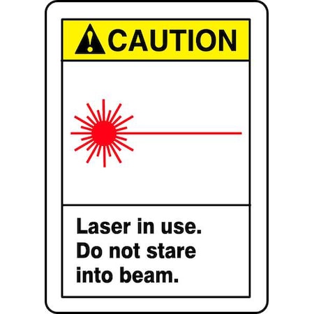 Accuform Caution Sign, 14 in H, 10 in W, Aluminum, Rectangle, MRAD604VA MRAD604VA