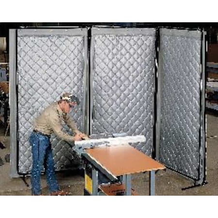 Singer Safety Acoustic Panel, 0.7 NRC, Aluminum-Vinyl Coated Fiberglass, 4 1/2 ft W, 8 ft L, 1 in Thick 22-310148