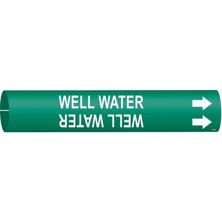 Brady Pipe Markr, Well Water, Gn, 1-1/2to2-3/8 In, 4156-B 4156-B