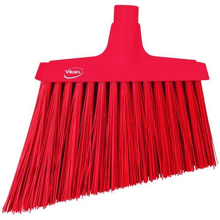 VIKAN 11 51/64 in Sweep Face Broom Head, Stiff, Synthetic, Red 29144
