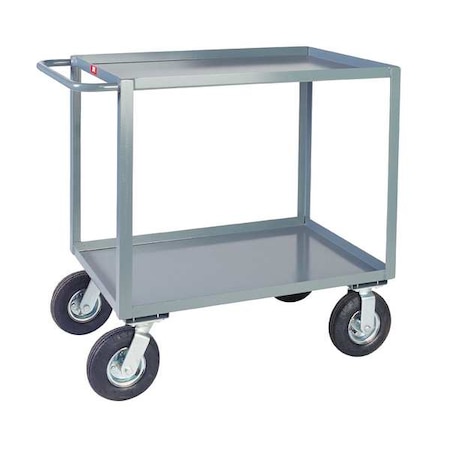 Jamco Utility Cart with Lipped Metal Shelves, Steel, 1,200 lb Load Capacity, 3 Shelves, 66 in L, 31 in W LH360N800GP