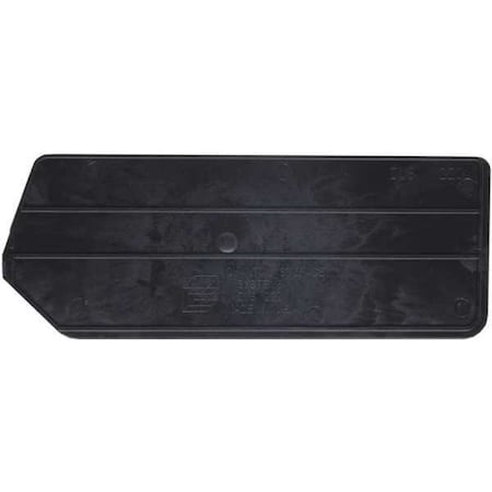 Quantum Storage Systems Plastic Divider, Black, 7 in L, 2 3/4 in H, 6 PK DUS220