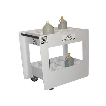 Zoro Select Chemical Transfer Cart, 100 lb, 24 Bottle SCE-1001-24