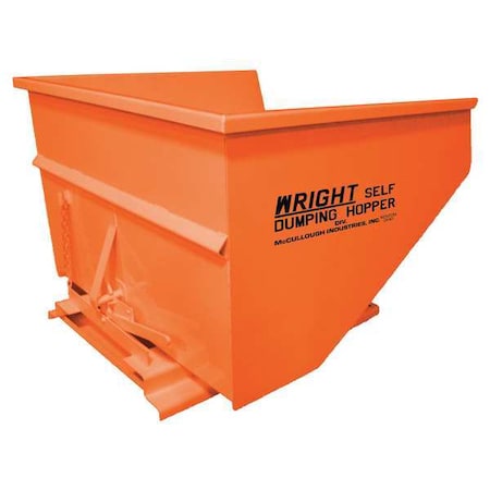 Zoro Select Self Dumping Hopper, 5000 lb., Orange 26077 ORANGE