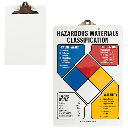Brady Clipboard, 13" Height, 9" Width, Rectangle 99426